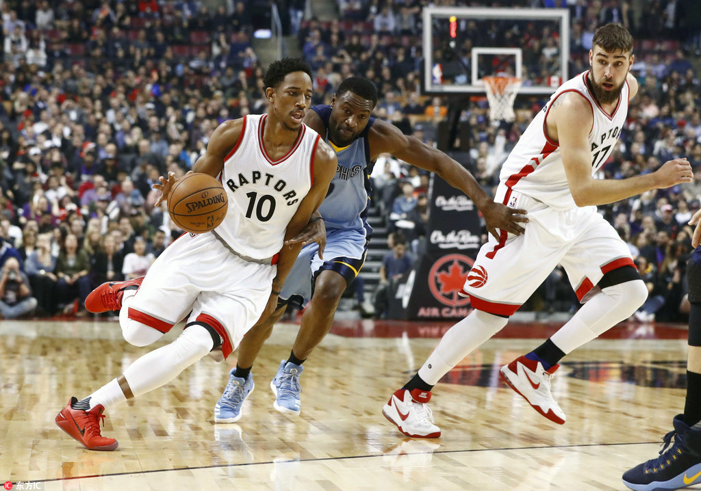 雷霆鏖战灰熊，德罗赞刷新纪录